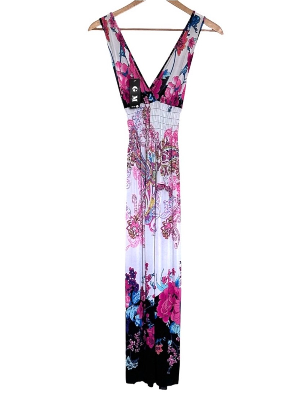 NWT GM Dress Women’s XL Floral Silk Blend Sheer V Neck Sleeveless Pullover